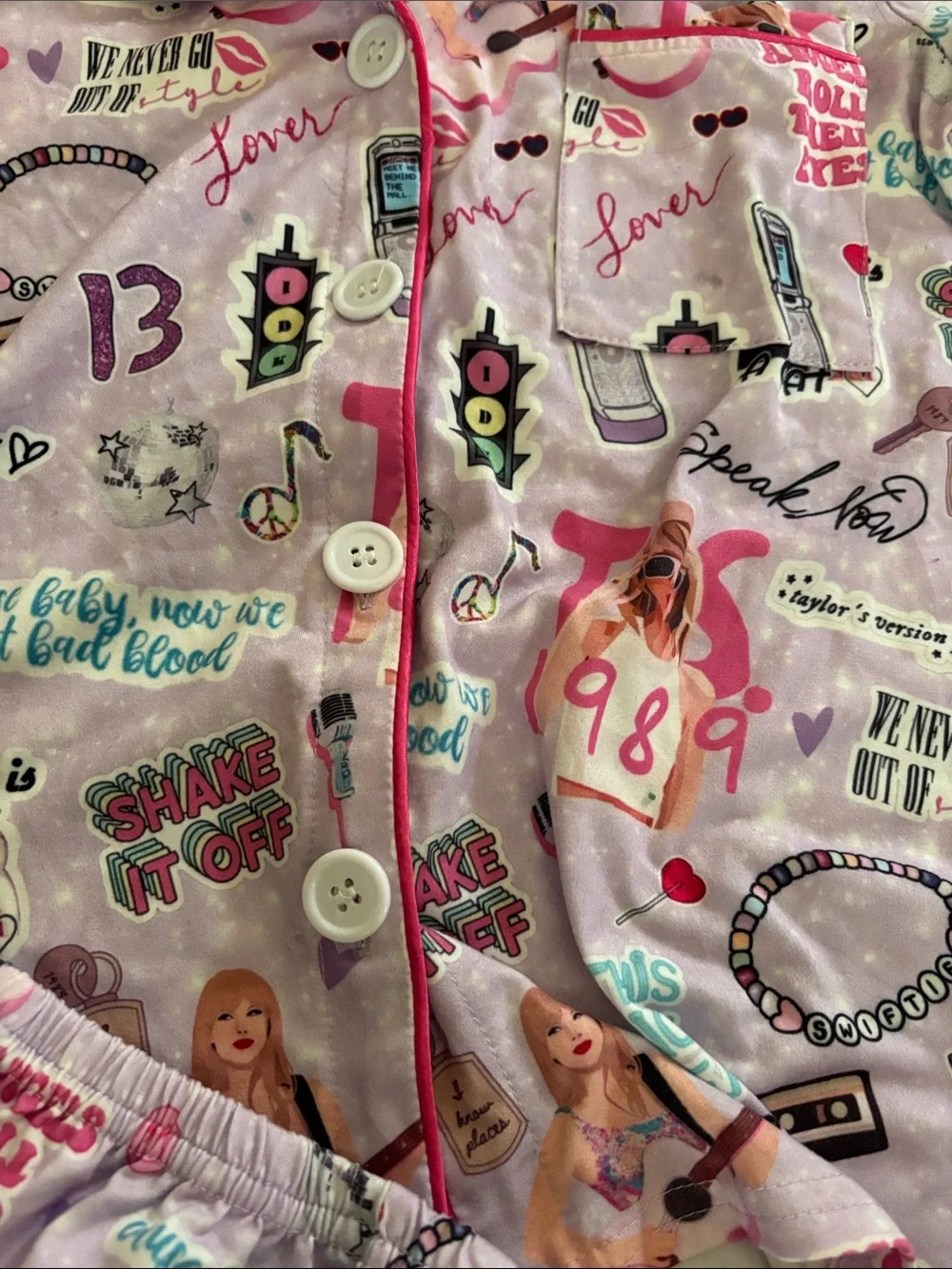 Girls Swiftie Pajama Short Set